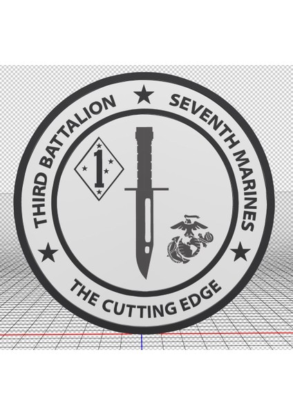 3. Tabur, 7. Deniz Piyadeleri 3D Logosu (Plastik Aparattır!!!) 3D modelleri