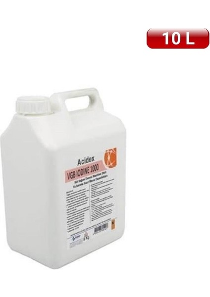 Süt Sağım Sistemi Sağım Öncesi Meme Dezenfektanı Povidin İyot ve Gliserin Bazlı (10 Litre)