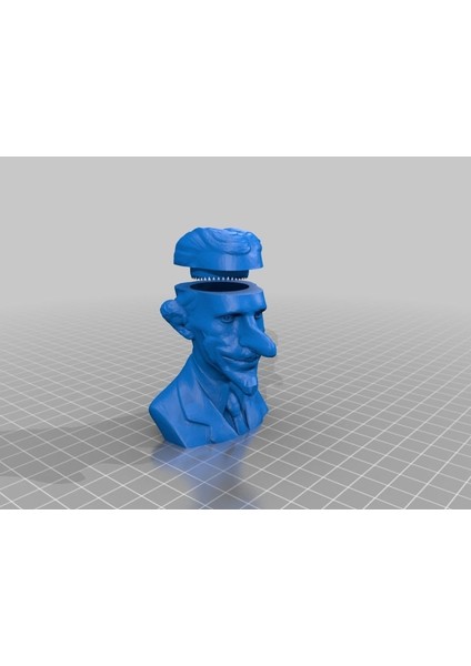 Tesla Grinder - Pinoccio Tarzı (Başı Vidalayın, Otları Öğütün) (Sadece Plastik Aparattır) 3D