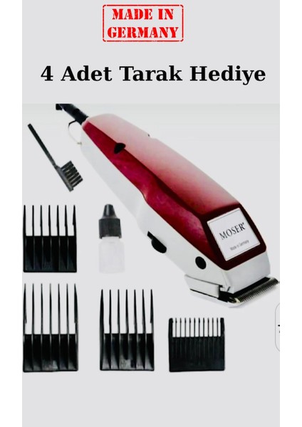 1400 Saç ve Sakal Kesme Makinesi + 4 Adet Kesim Tarak