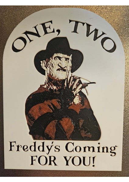 Mezar Taşı Freddy Cadılar Bayramı Dekorasyonu (Plastik Aparattır!!!) 3D