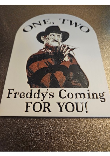 Mezar Taşı Freddy Cadılar Bayramı Dekorasyonu (Plastik Aparattır!!!) 3D