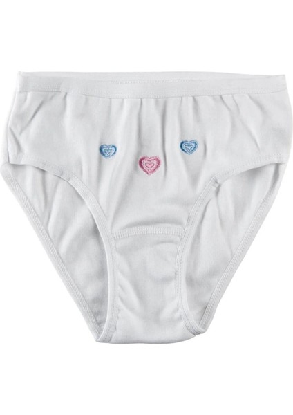Kız Çocuk Beyaz Pamuklu Külot