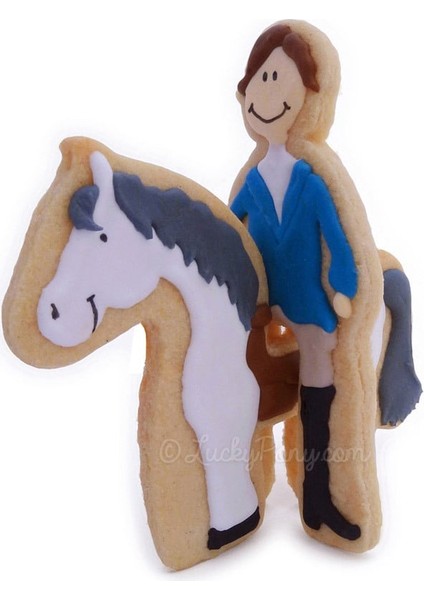 Kurabiye Kesici At ve Binici 3D (Sadece Plastik Aparattır!!!) 3D