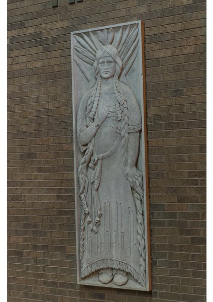 First National Bank'ta Kireçtaşı Indian Maiden Paneli (Sadece Plastik Aparattır!!!) 3D