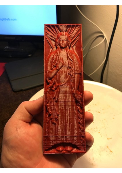 First National Bank'ta Kireçtaşı Indian Maiden Paneli (Sadece Plastik Aparattır!!!) 3D fırsatları