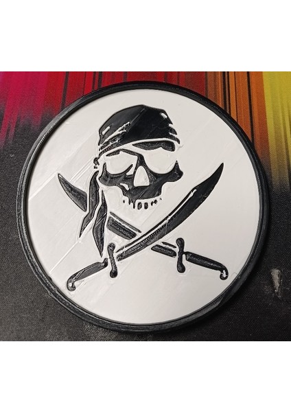 Korsan Kafatası Coaster (Plastik Aparattır!!!) 3D
