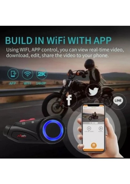 M3S Akıllı Motosiklet Kask Kameralı Bluetooth Interkom Cihazı | Full Hd Video Kayıt | 12-15 Saat Çekim Süresi | 170° Geniş Açı | Roadcam Uyumlu | IP65 Su Geçirmez fırsatları