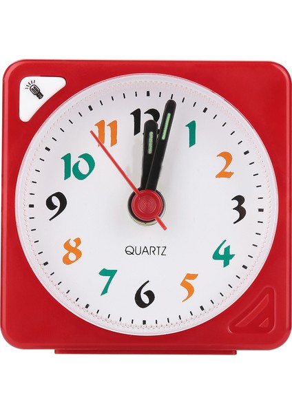 Mini Seyahat Masa Çalar Saati Kuvars Led Işık Erteleme Fonksiyonlu Pil İle Çalışan Kırmızı (Yurt Dışından)