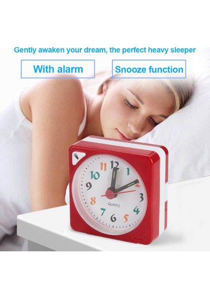 Mini Seyahat Masa Çalar Saati Kuvars Led Işık Erteleme Fonksiyonlu Pil İle Çalışan Kırmızı (Yurt Dışından) fiyatları