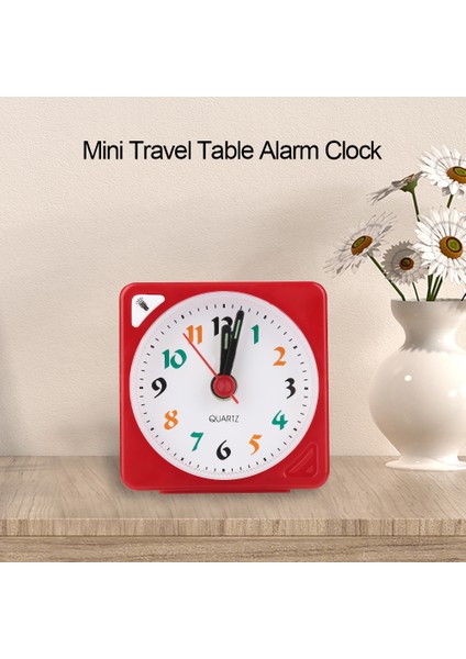 Mini Seyahat Masa Çalar Saati Kuvars Led Işık Erteleme Fonksiyonlu Pil İle Çalışan Kırmızı (Yurt Dışından) modelleri