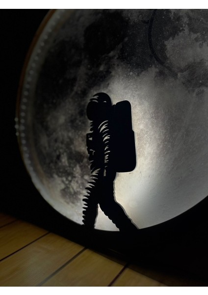 LED Aydınlatmalı Ay ve Astronot Temalı Duvar Tablosu indirimleri