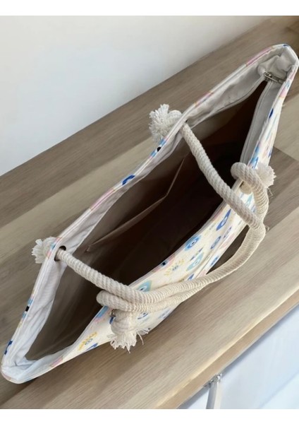 Plaj Çantası Fermuarlı Seyahat Piknik Çantası