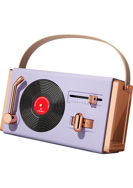 Açık Hava Bluetooth Hoparlör Taşınabilir Dekoratif Yüksek Ses Kalitesi USB Çubukları Destek Retro Bluetooth Hoparlör Oturma Odası Ofis Mor (Yurt Dışından) fiyatları