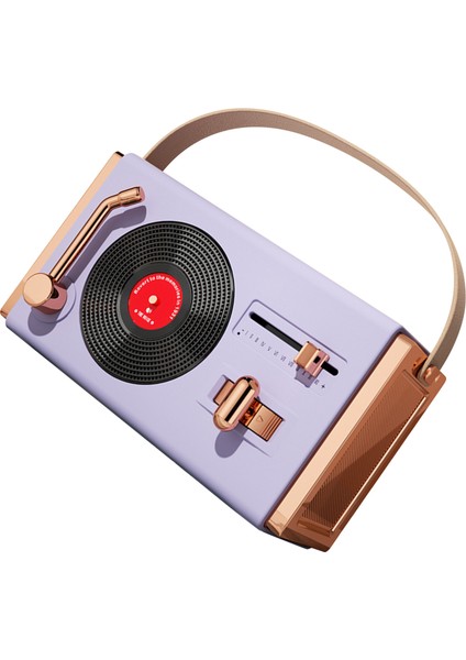 Açık Hava Bluetooth Hoparlör Taşınabilir Dekoratif Yüksek Ses Kalitesi USB Çubukları Destek Retro Bluetooth Hoparlör Oturma Odası Ofis Mor (Yurt Dışından) modelleri
