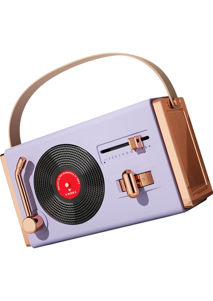 Açık Hava Bluetooth Hoparlör Taşınabilir Dekoratif Yüksek Ses Kalitesi USB Çubukları Destek Retro Bluetooth Hoparlör Oturma Odası Ofis Mor (Yurt Dışından) fırsatları