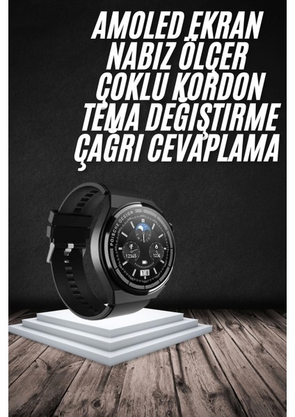 Lider Global En Çok Tercih Edilen Akıllı Saat Amoled Ekran Nabız Sensörü Gps Uyumlu Adımsayar