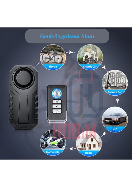 Ht-53 Motosiklet Bisiklet Alarmı Uzaktan Kumandalı 113DB Su Geçirmez Kablosuz Hırszlık Koruması Alarm Bisiklet Araba Scooter Pilli indirimleri