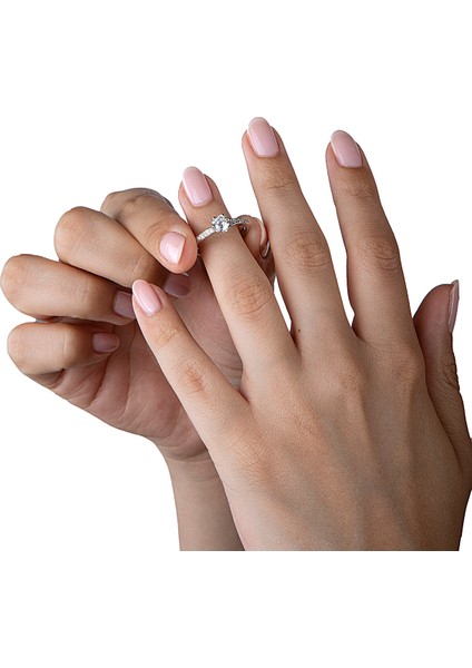 925 Ayar Gümüş Ince Bantlı 5mm Altıgen Kesim Tektaş Yüzük fiyatları