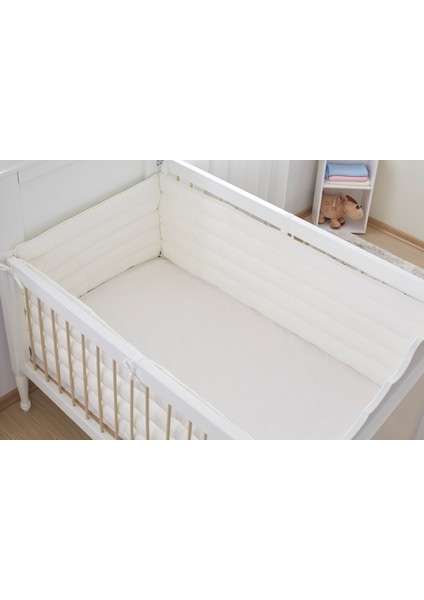 Beşik Kenar Koruma Seti 4 Parça - Krem - 60X120 cm