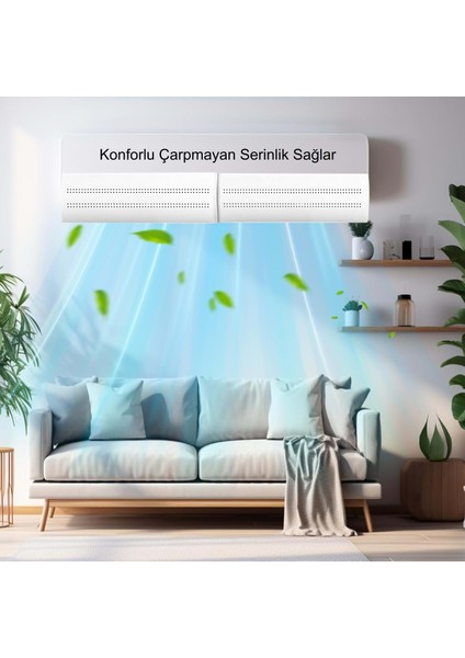 Ayarlanabilir Delikli Klima Hava Yönlendirici 58-105 cm Klima Çarpması Siperliği Aparatı
