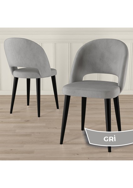 Pane Serisi 6 Adet Babyface Kumaş Siyah Metal Ayak Mutfak Sandalyesi fiyatları