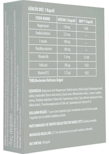 Imuneks Farma Relax Pro 30 Kapsül