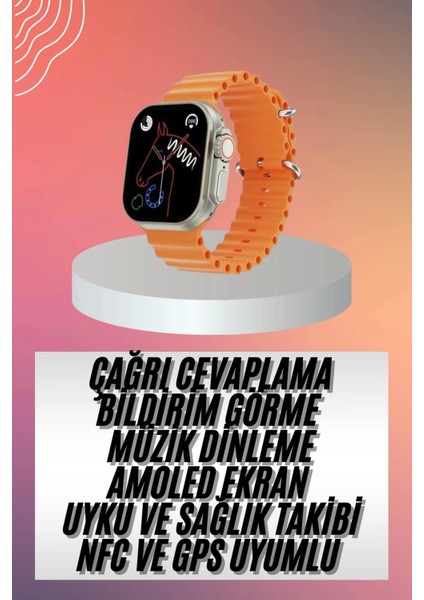 Lider Global Akıllı Saat Ultra Android & Ios Uyumlu Arama Bildirim Özellikli