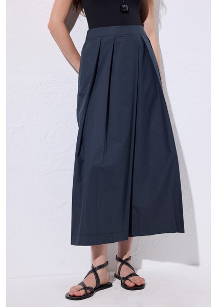 Geniş Pileli Pantolon Lacivert modelleri