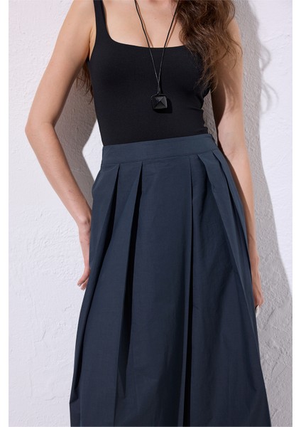 Geniş Pileli Pantolon Lacivert fırsatları