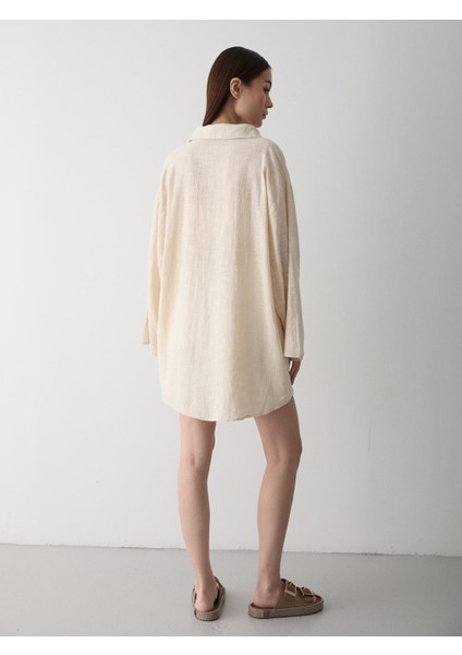 Taş %100 Pamuk Keten Bağcık Detaylı Kimono Bluz fiyatları