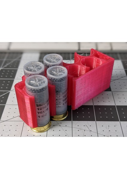 12GA Av Tüfeği Kabuğu Caddy 4, 6, 8, 10 3D