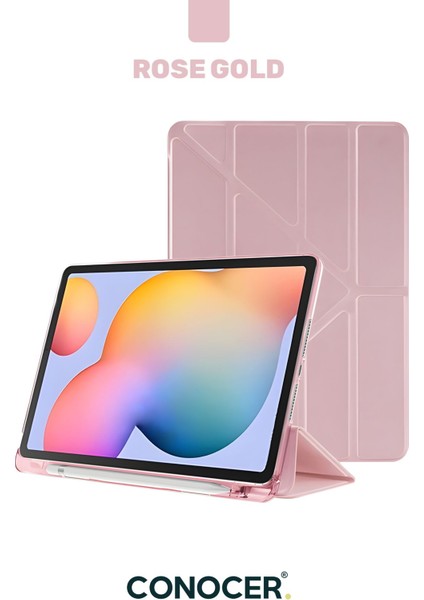 Samsung Galaxy Tab S9 Fe Plus 12.4" Inç Kılıf Kalem Bölmeli Katlanır Standlı Tablet Kılıfı