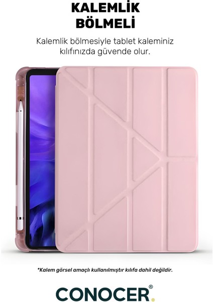 Samsung Galaxy Tab S9 Fe Plus 12.4" Inç Kılıf Kalem Bölmeli Katlanır Standlı Tablet Kılıfı fiyatları