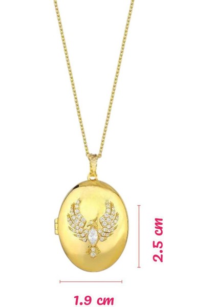 Alya Anka Kuşu Altın Kaplama 925 Ayar Gümüş Kadın Kolye modelleri