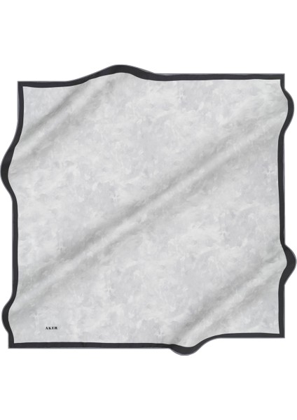 Gri Desenli Ipek Eşarp - 7208701374