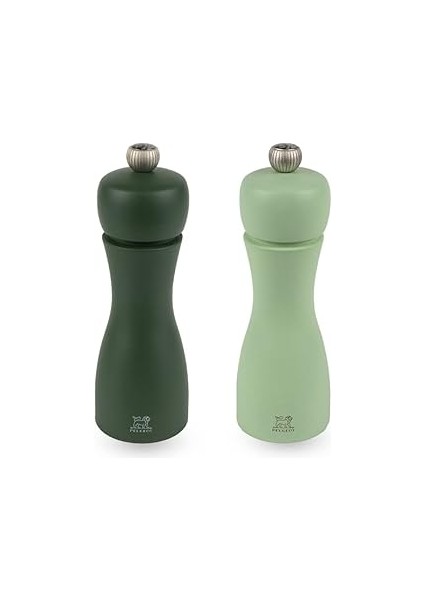 Peugeot Tahiti Duo Su Yeşili Tuz ve Karabiber Değirmeni Seti 15 cm - 6 Inç, Deniz Köpüğü ve Nane