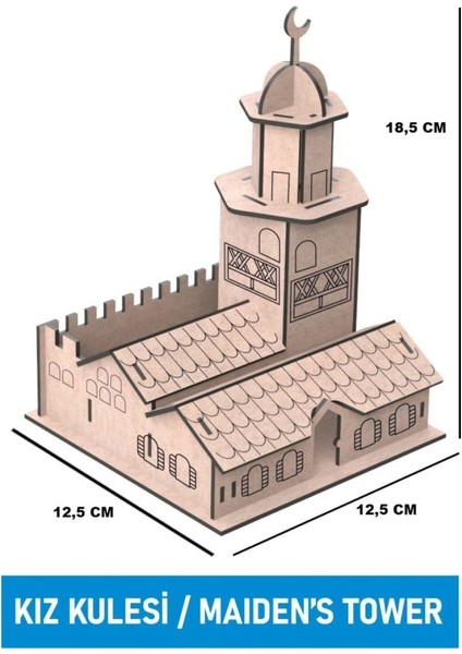 3D Ahşap Boyama Seti Kız Kulesi 9787 fiyatları