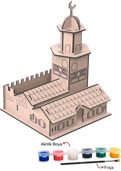 3D Ahşap Boyama Seti Kız Kulesi 9787 modelleri