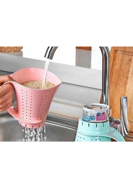 2 Adet Mutfak Süzgeci Mercimek Pirinç Yıkama Süzgeci Sürahi Şeklinde fiyatları