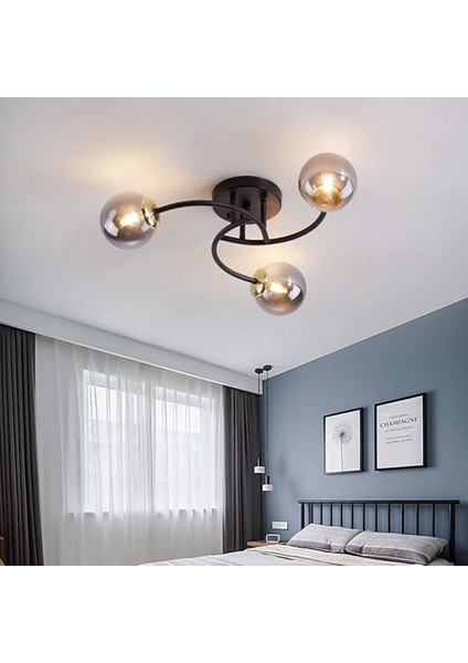 Theia Modern 3lü Camlı Avize
