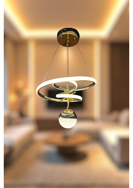 Modern Toplu Space Model 3 Renk (Beyaz & Sarı & Günışığı) Lüks LED Avize