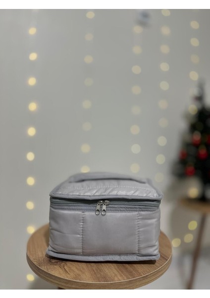 Gri Midili Hurç, Şık ve Kullanışlı Ev ve Seyahat Düzeni Aksesuarı