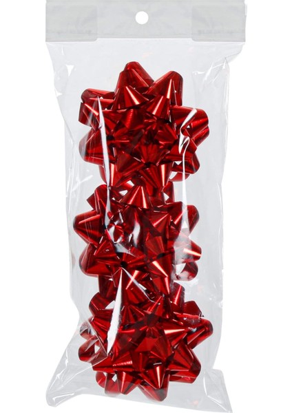 3 Adet Parlak Kırmızı Büyük BOY-10CM Metalik Fiyonk Hediye Paketi Süsü Rafya Yapışkanlı Yıldız Süs fırsatları