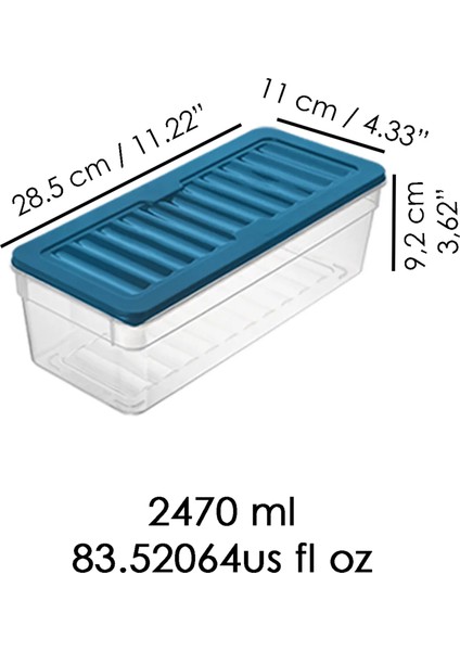 2'li Derin Mikrodalga Uyumlu Organizer Set Düzenleyici Gıda Erzak Saklama Kabı 2470ML Mavi modelleri