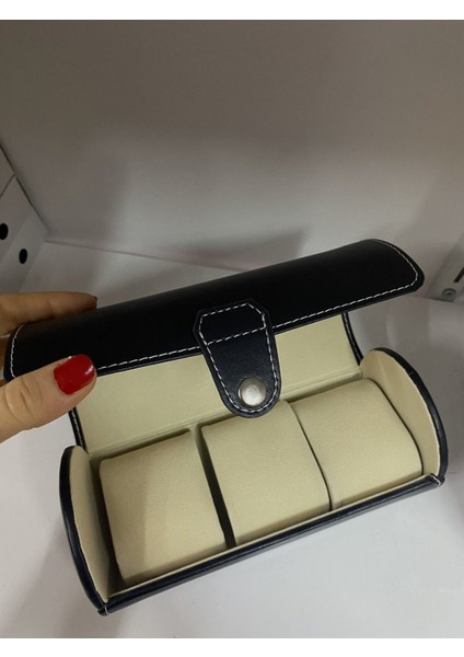 Şık Siyah Deri 3'lü Saat Saklama Kutusu, Zarif ve Kullanışlı Tasarım fiyatları