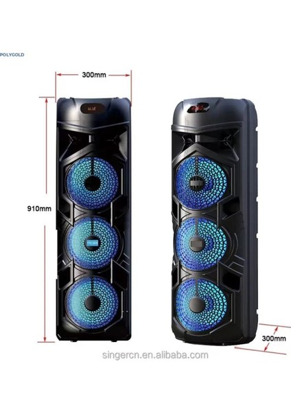 8838 Dj Party Speaker | 8'' Üç Yollu Bluetooth Ses Sistemi | Ekstra Baslı Taşınabilir Müzik Arabası modelleri