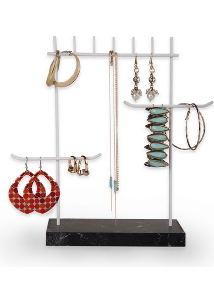 Şık Siyah Beyaz Takı Düzeni, Çok Amaçlı ve Zarif Saklama Çözümü fiyatları