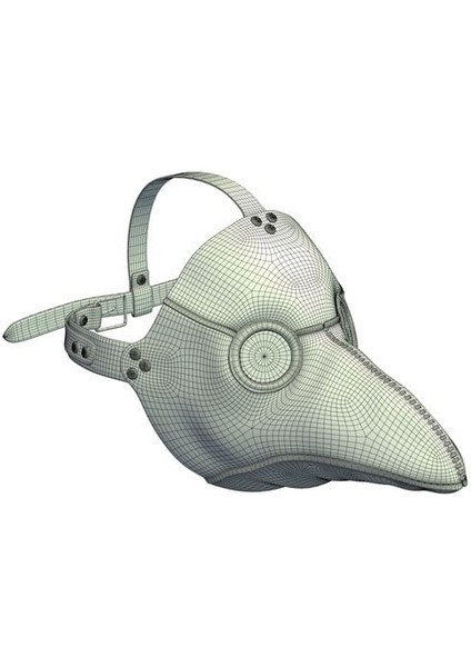 Veba Maskesi (Plastik Aparattır) 3D
