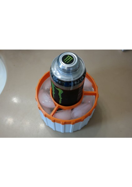 Canavar / Kırmızı Boğa / Enerji Içeceği Buz Banyosu Chiller (Plastik Aparattır) 3D